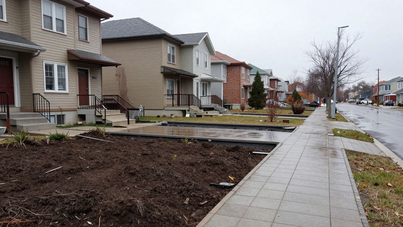 Montreal home foundation beside wet ground